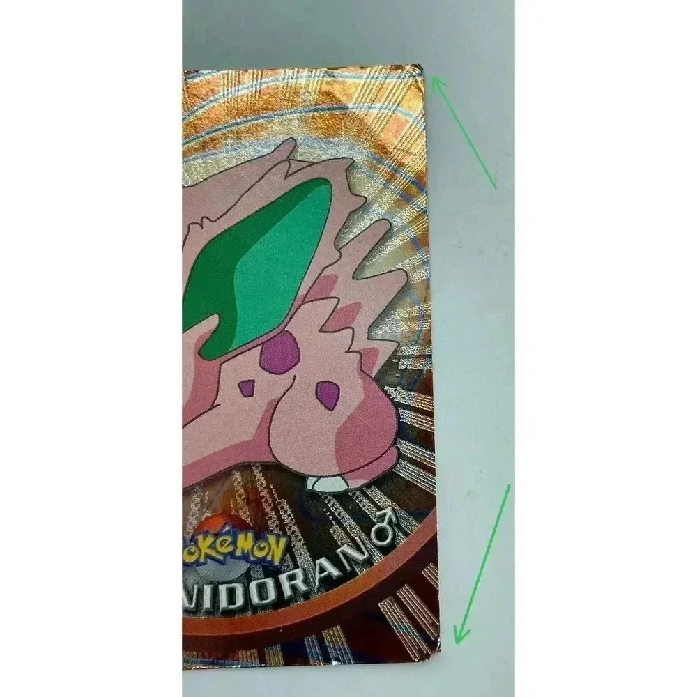 1999 Topps Pokémon Tv Animation #32 Nidoran Black Logo Foil TCG MP **Flaws**‎